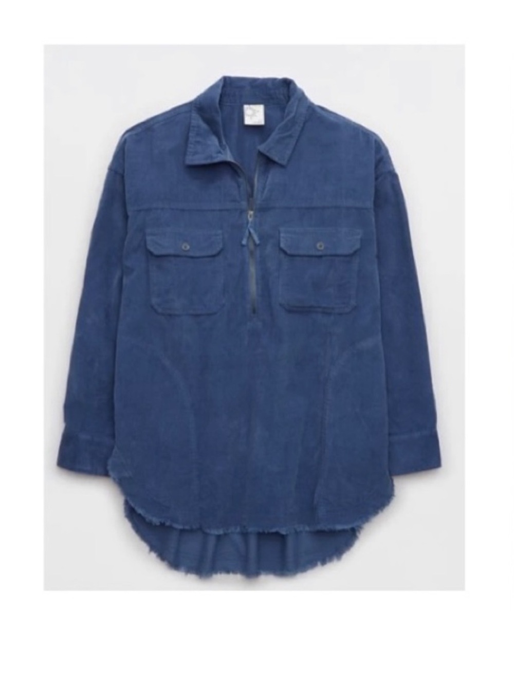 Offline by Aerie Quarter Zip Shacket Corduroy Shirt Jacket